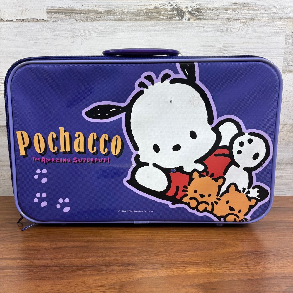 Pochacco 2001‎ Y2K Vintage  Sanrio Suitcase Luggage Collectible Amazing Superpup
